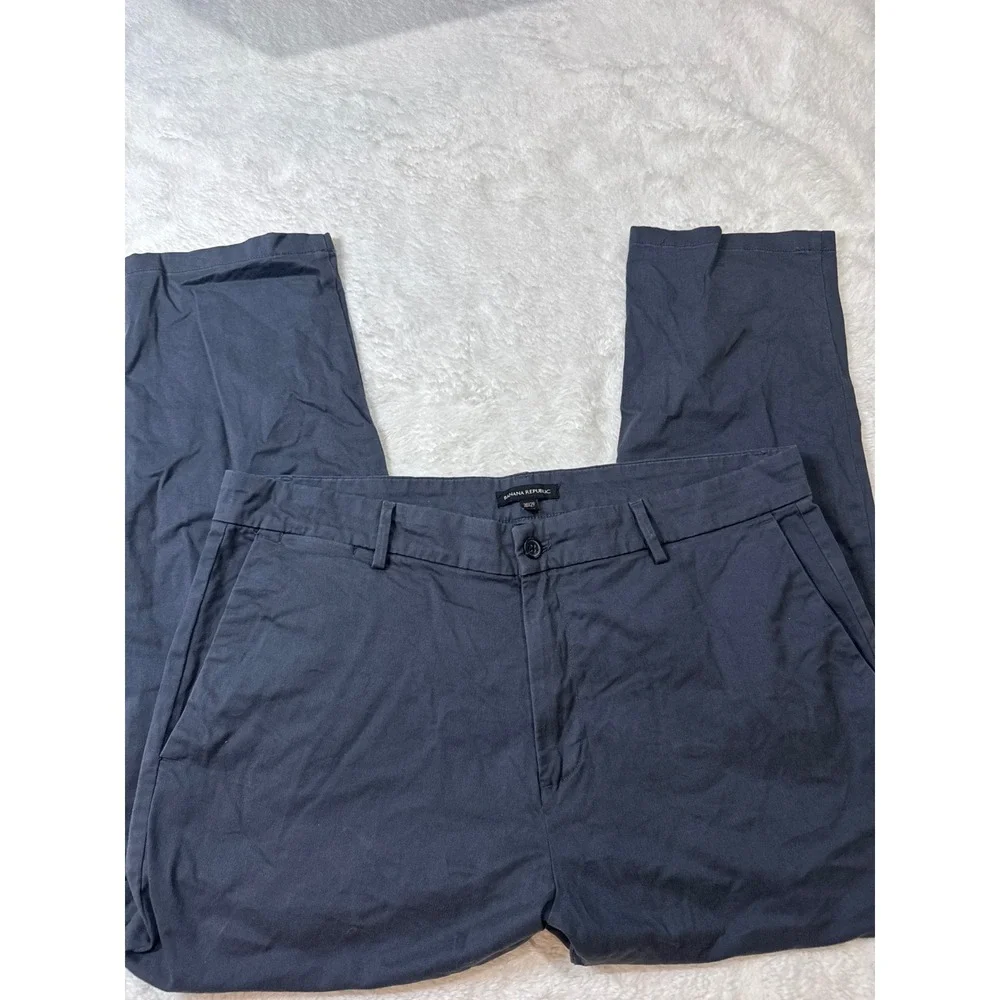 Banana Republic Fulton Chino Mens 38x29 Navy Excellent Skinny Stretch Pants